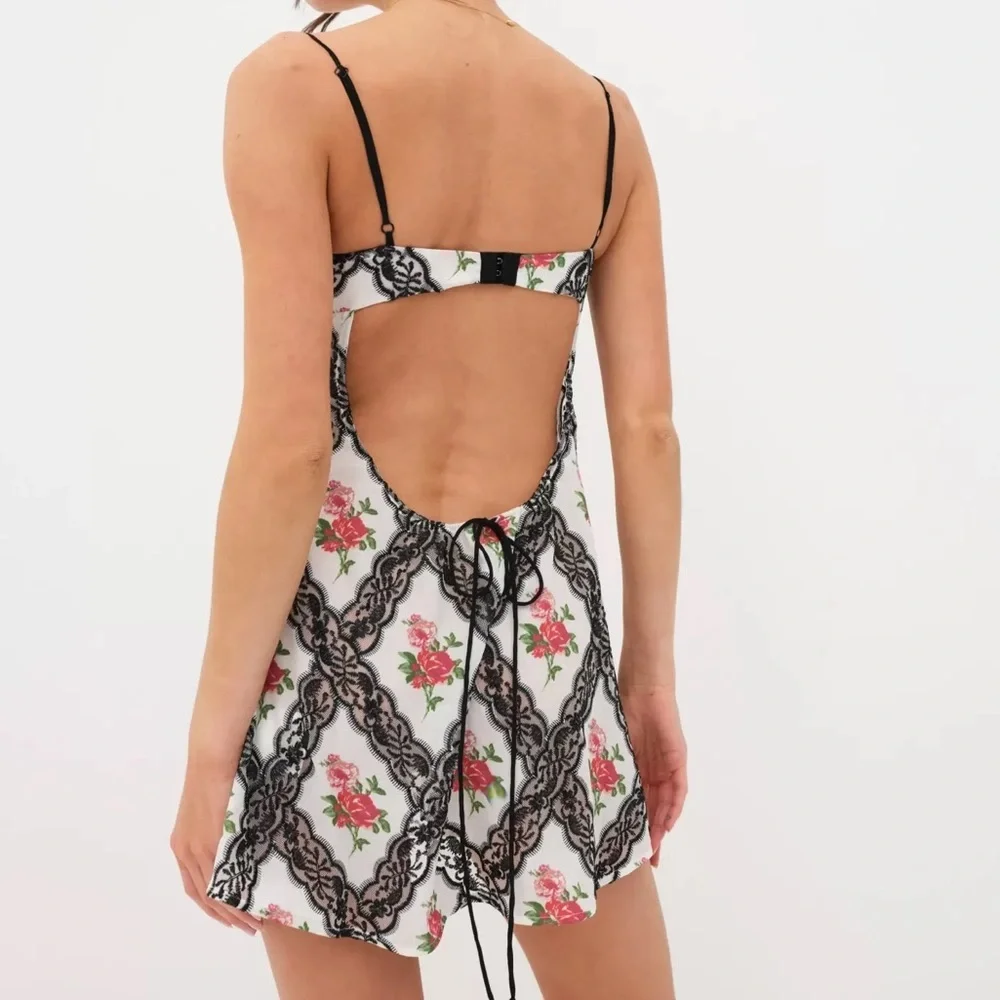 NWT For Love and Lemons Women’s Greta Floral Mini Dress - Picture 6 of 7